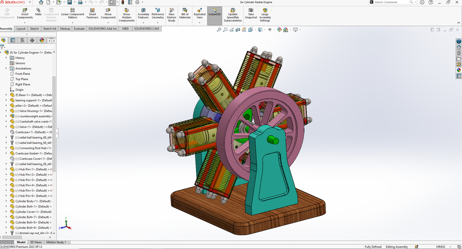六缸星形发动机
